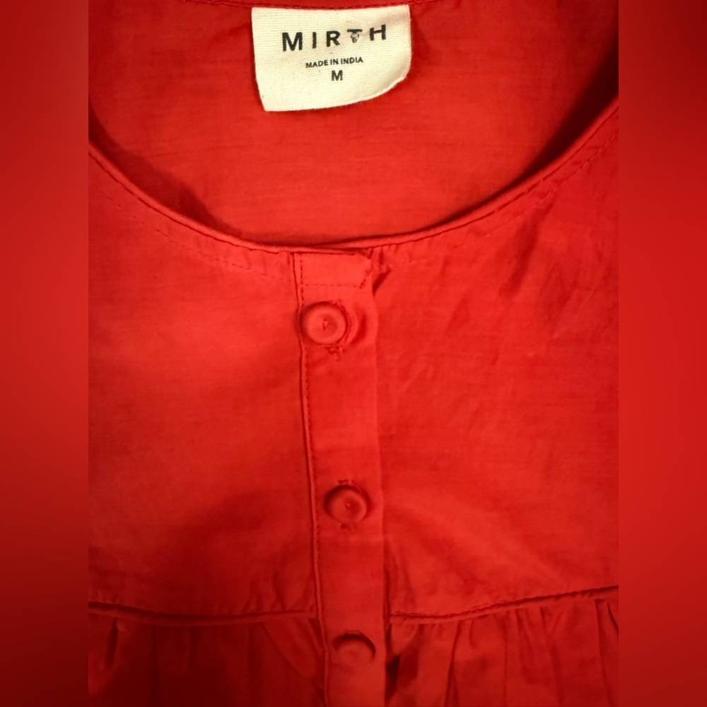 MIRTH OSLO BLOUSE IN RED Size Medium (I have matching pants, sold separately) - Picture 15 of 15